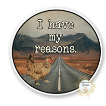  Reasons - Why Did The Chicken Cross The Road? Decal Sticker