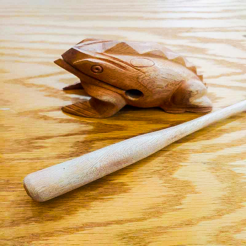 Rasp Wooden Frog 5.5"
