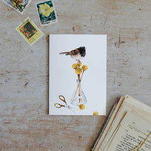  Gold Foiled Botanical Bird Greetings Card