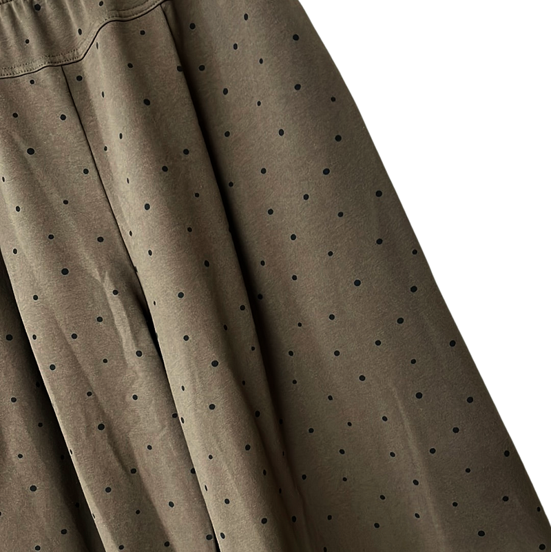 Lantern Pants with Button Leg in Dots