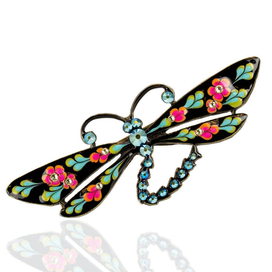 Kahala Rose Jill's Garden Crystal Dragonfly Pin
