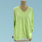 V-Neck Tunic Slub Sweater