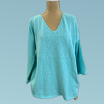 V-Neck Tunic Slub Sweater