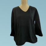 V-Neck Tunic Slub Sweater